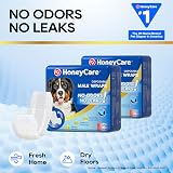 Honey Care All-Absorb A24 Male Dog Wrap Large 50 Count Blue White view 6