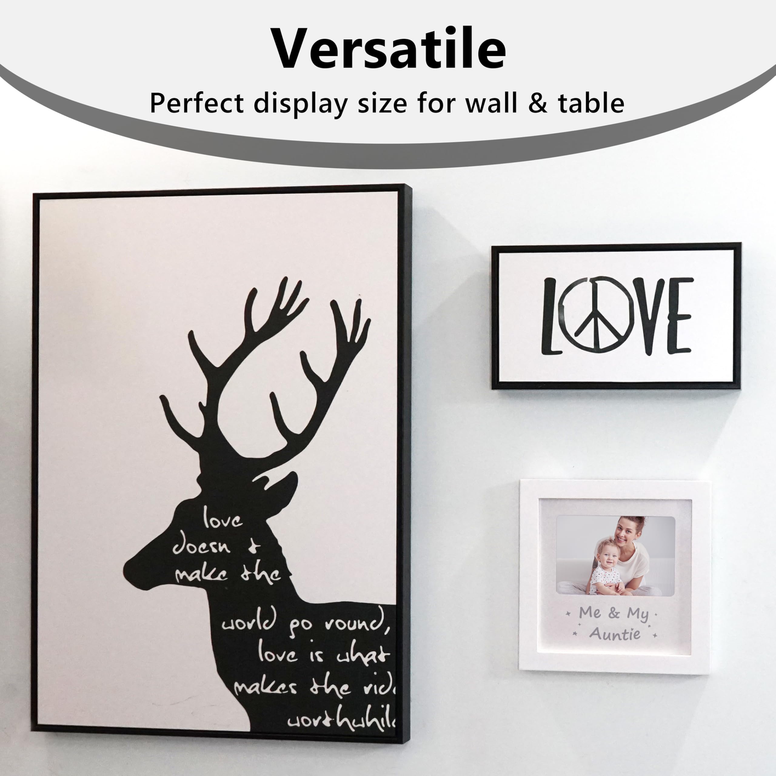 HAMUIERS Me and My Auntie Picture Frame, Aunt Picture Frame Baby Keepsake Photo Frame, New Aunt Gifts, Nursery Décor, White