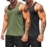 COOFANDY Men's Workout Tank Tops Pack Dry Fit Sleeveless Running Shirts Gym Muscle Bodybuilding T Shirts