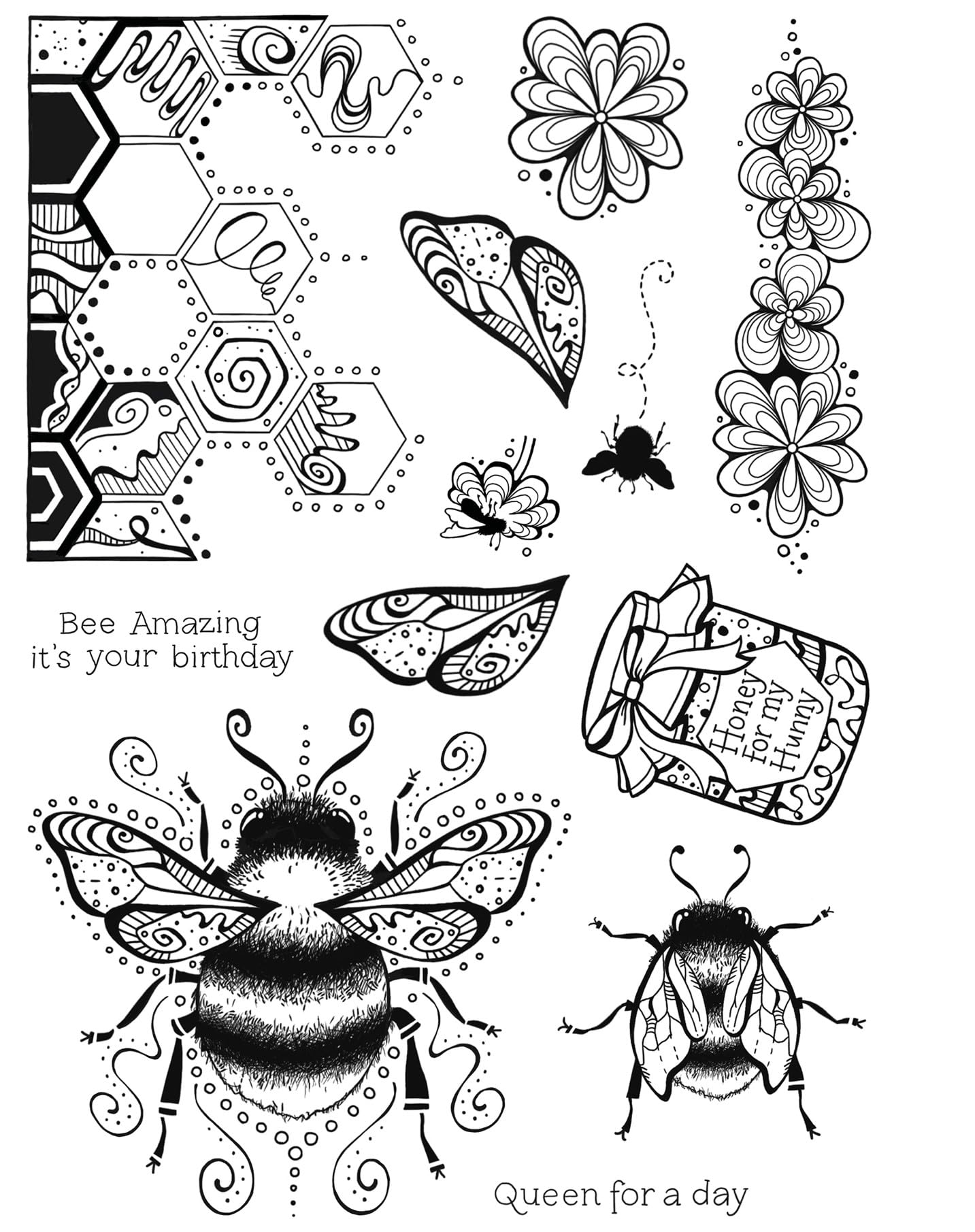 Creative Expressions Designs by Dora Bee Amazing 6 in x 8 in Clear Stamp Set