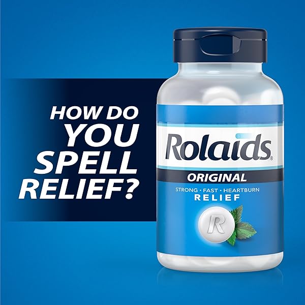 ROLAIDS ORIGINAL STRENGTH ANTACID, 96 CHEWABLE TABLETS, MINT FLAVOR, ORIGINAL STRENGTH HEARTBURN RELIEF
