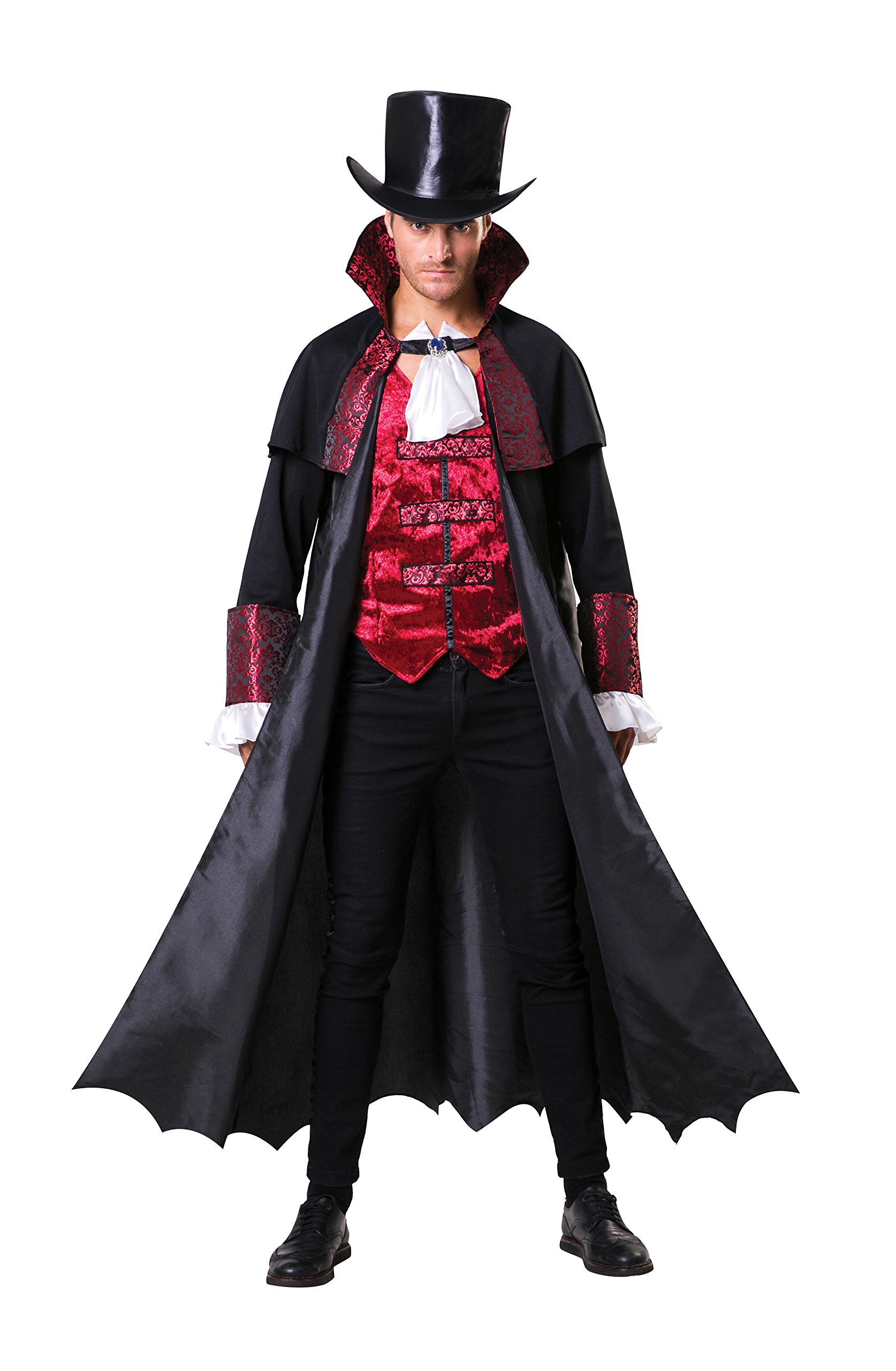 Bristol Novelty AF100 Vampire Count Costume, Men, Black/Red/White, One Size