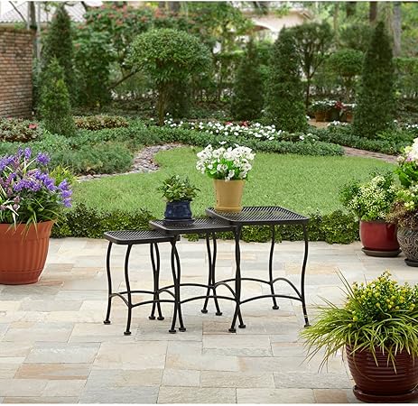 Amazon Com Gardens Seacliff Wrought Iron Dimensions Medium Black