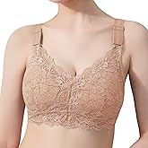 Baetty Lace Bra Full Coverage Wireless Bras for Women with Honeycomb Inner Cushion 4210