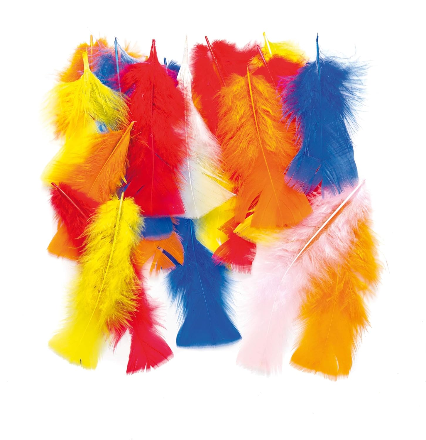 Baker Ross Bastel-Federn 120-tlg. | 6 Herbstfarben | Für Kostüme & Collagen