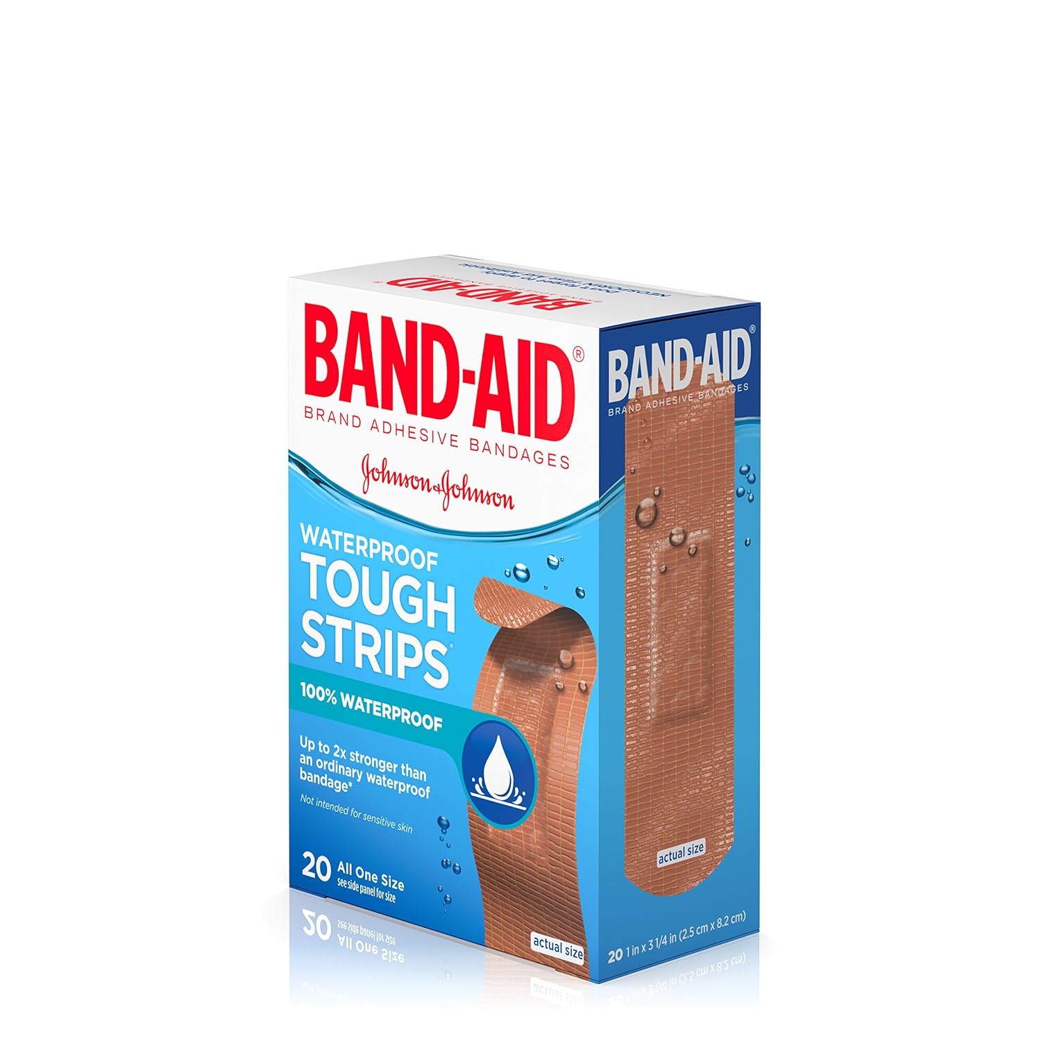 Band-Aid Brand Adhesive Bandages, Tough-Strips, Waterproof, 20 Count (Pack Of 2) (795186184490)