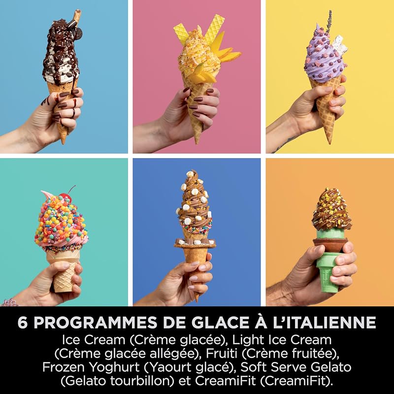 CREAMi Scoop et Swirl avec 2 pots, Machine à Glace, 13 modes