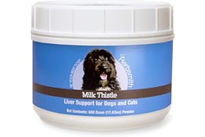 Herbsmith Organic Milk Thistle for Dogs and Cats – Liver Supplement for Dogs & Cats – Made in USA – 500g Powder