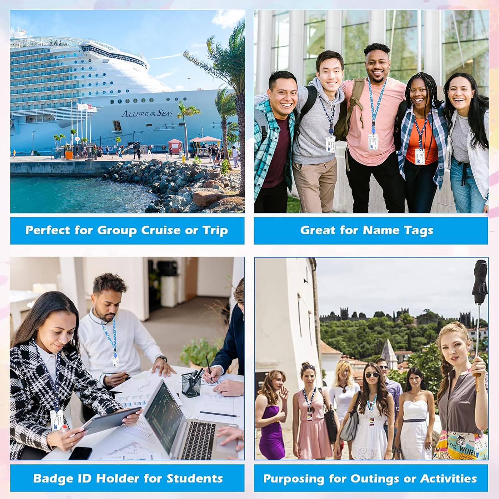 XIANGXING 12 Pcs Royal Caribbean Cruise Essentials Kit Include Retractable Cruise Lanyards for Ship Card, Luggage Tags Holder, Waterproof Phone Pouch, Magnetic Hook for Royal Caribbean & Celebrity Cruise Lines