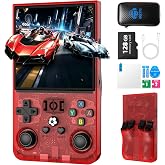 R40MAX Retro Handheld Game Console, 4.0 Inch Portable Open Source Linux System, with 128GB TF Card,720x720 IPS HD Screen, 4000mAh Large Battery Portable Pocket Hand Held Video Game(Red)