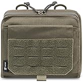 TSPRO Ultra Tactical Molle Admin Pouch Utility EDC Pouch Tool Organizer Clam-Shell Molle Pouches for Tools and Medical Suppliers Organization