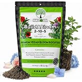 BuildASoil Vegan Bloom Booster &amp; Flower Fertilizer - Plant Food for Organic Hydrangea, Roses, Hibiscus, and Vegetables - Natural Soil Flower Food - Best Fertilizer for Vegetable Garden - 5 LB Bag
