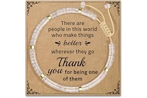 AGOT Thank You Gifts for Women: Teacher Appreciation Office Gifts for Coworkers Employee Boss Lady Manager Colleague Natural Stone Bracelet