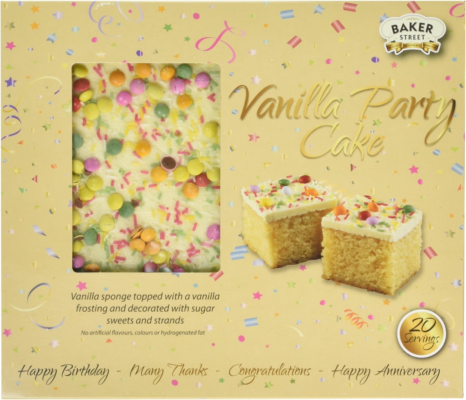 Baker Street Vanilla Party Cake, 1kg