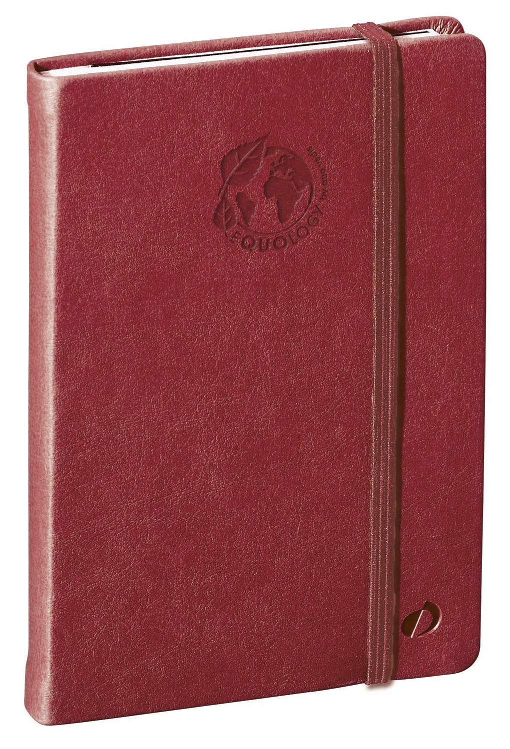 Quo Vadis Equology Notebook 15 Recycled Lined with Elastic 10 x 15 cm Cherry Red