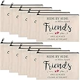 Saintrygo 10 Pieces Friendship Gifts for Women Good Friend Cosmetic Bags Funny Long Distance Friendship Makeup Bags Christmas Gift Travel Toiletry Makeup Zipper Pouch for BFF Soul Sister(Heart Style)