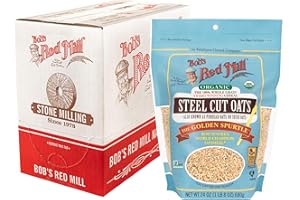 Bob's Red Mill Organic Steel Cut Oats, 24oz (Pack of 4) - Non GMO, Whole Grain, Vegan, Kosher