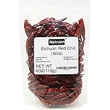 Natruen Whole Dry Szechuan Chinese Red Chili Pods 4oz, Mild, Facing Heaven Chili, Spicy Sichuan Dried Red Hot Chilies for Chi