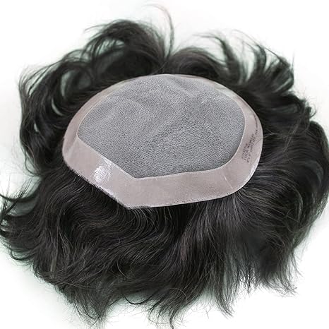 Stylazo Professional Human Hair Wig For Men Dark Brown 6 Inch