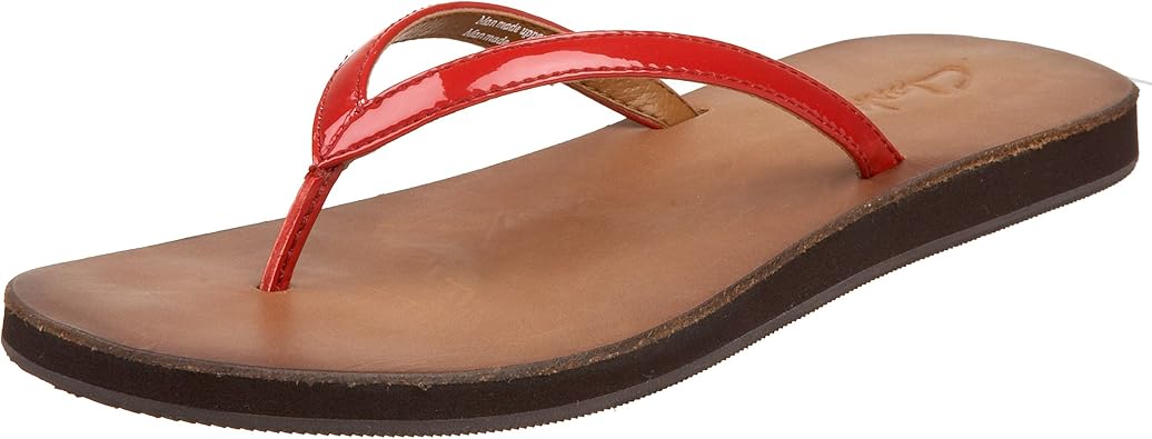 clarks spa leather flip flops