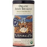 The Republic of Tea Organic Assam Breakfast Black Tea, Tin of 50 Tea Bags