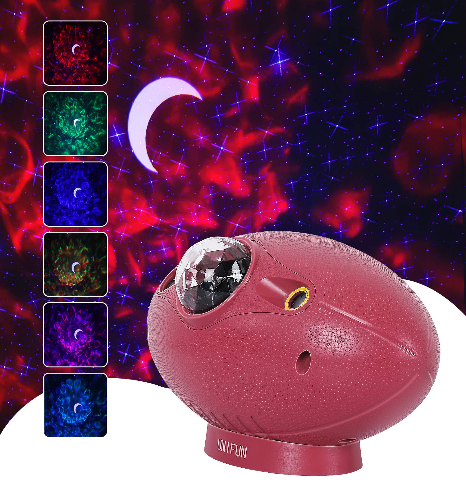 UNIFUN Star Light, Galaxy Projector with Bluetooth Music Speaker 4-in-1 LED Nebula Cloud Projector for Kids Adults Bedroom, Halloween, Christmas Holiday Decoration Use