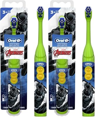 Oral-B Kid's Battery Toothbrush | Marvel's Avengers | Soft Bristles | For Ages 3+ | Pack of 2