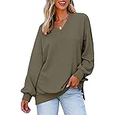 Dokotoo Women's V Neck Long Sleeve Waffle Knit Tops Off Shoulder Oversized Pullover Sweater