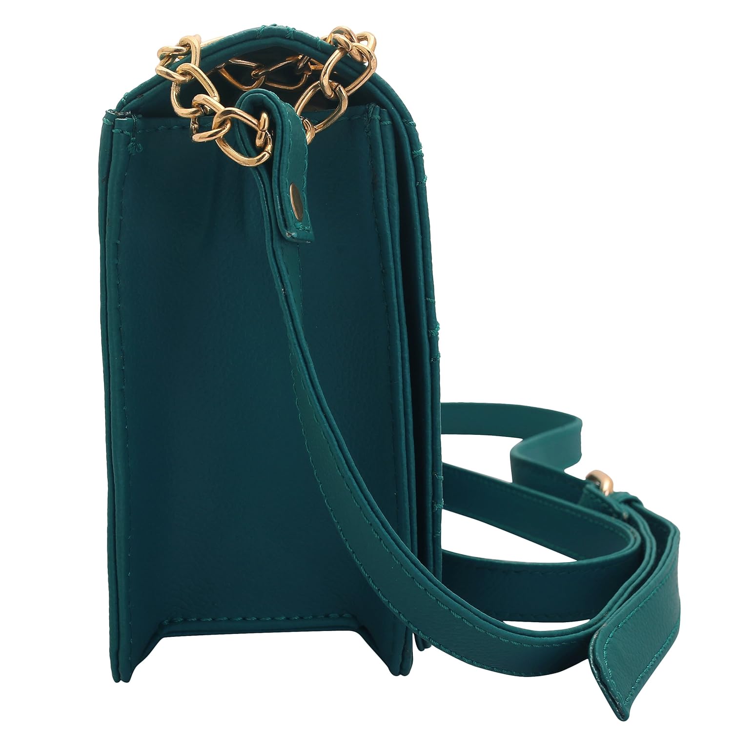 lapis o lupo women's pu turquoise sling bag