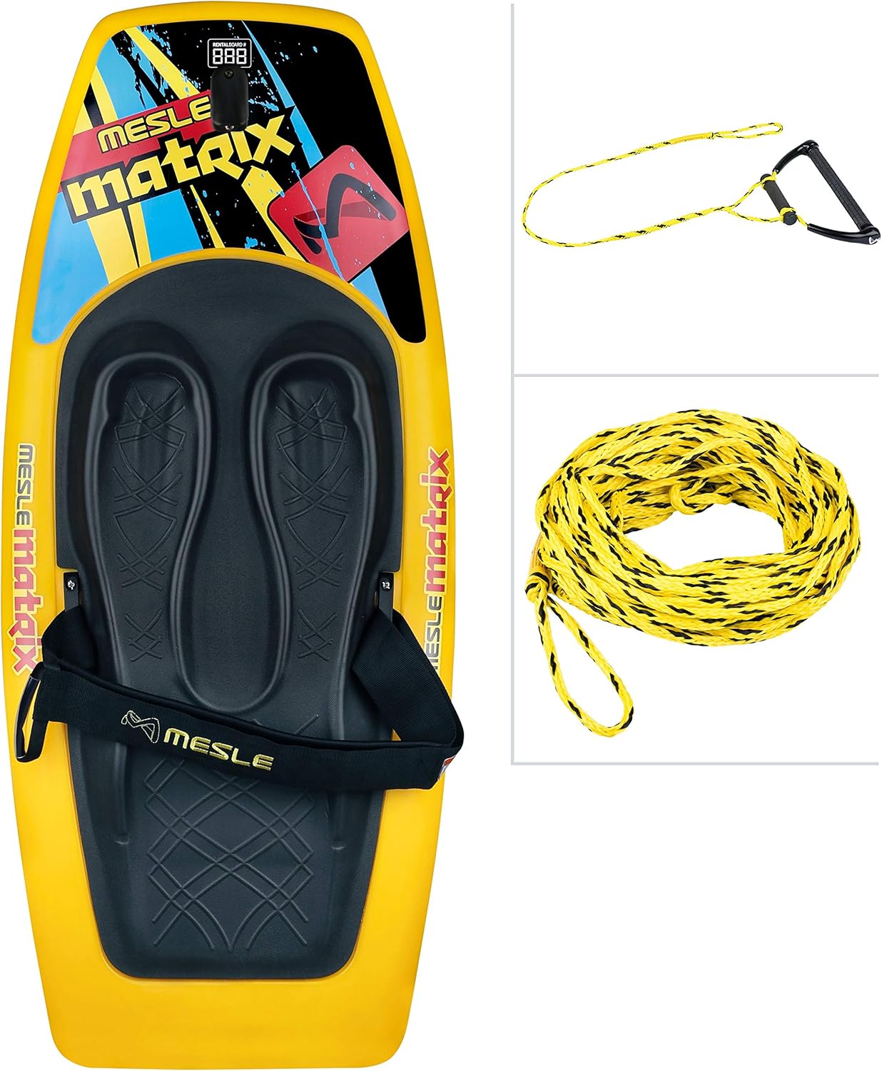 MESLE Kneeboard Package Matrix Hook mit Leine Hook Up TR, Freestyle