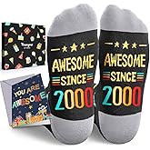HAPPYPOP Birthday Gifts Ideas Socks - Birthday Socks for 21 22 26 31 Year Olds Women Men