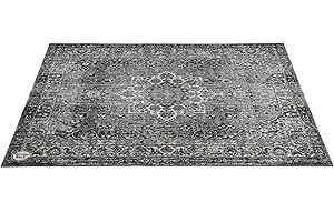 DRUM N BASE DRUMnBASE Vintage Persian Style Stage Rug | Non-Slip Waterproof Drum Mat | 6 FT x 5.25 FT Drum Carpet with Anti-Vibration Rubber Backing | Durable Velour Surface for Studio and Stage Use