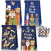 IRCOR Kings Day Goodie Bags with Sealing Stickers - Three Kings Day Treat Bags for Kids