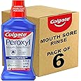 Colgate Peroxyl Antiseptic Mouthwash and Mouth Sore Rinse, 1.5% Hydrogen Peroxide, Mild Mint - 500ml, 16.9 Fluid Ounces (Pack of 6)