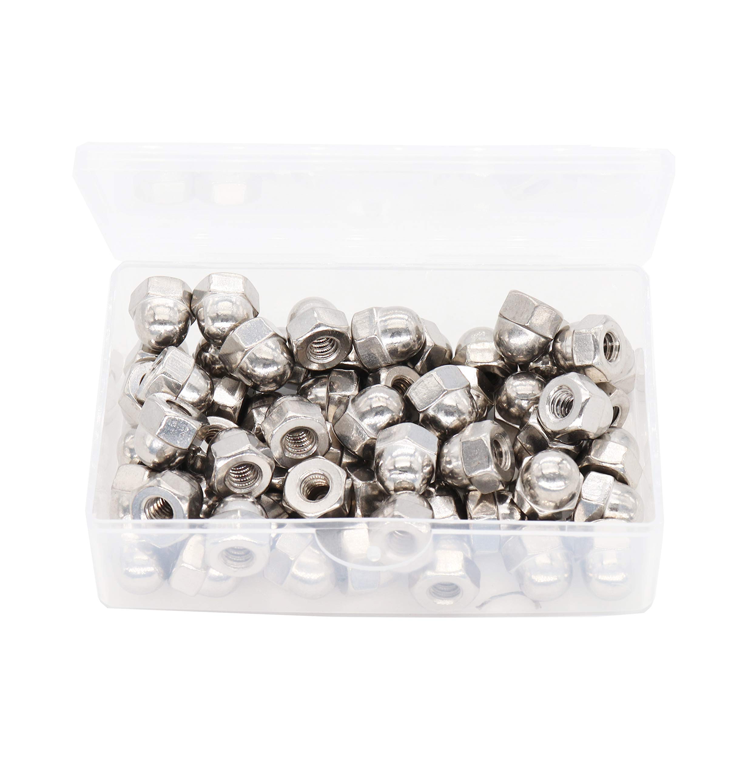 binifiMux 60pcs 10-24 Acorn Cap Nut 18-8/304 Stainless Steel
