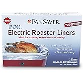 PanSaver Cooking Liners - Disposable Electric Roasting Pan Liners for Instant Cleanup with No Scrubbing - Foil, 2 Count