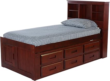 Discovery World Furniture Bookcase Captains Bed With 6 Drawer