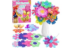 Poke in Fun Art Flower Craft Kits for Kids, Gifts for 6 7 8 9 10 Year Old Girls DIY Art Supplies Creative Activity Toys for G