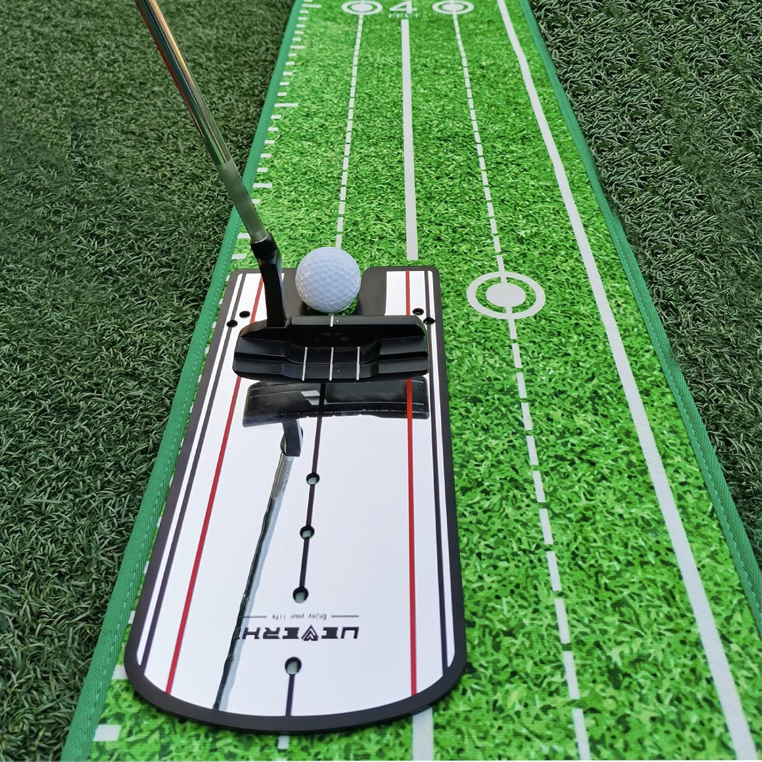 Golf Putting Alignment Mirror | Portable Golf Putting Training Aid Size 12”X6“ for Indoor and Outdoor Golf Practice : Sports & Outdoors