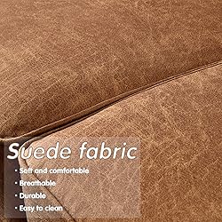 XIZZI Mid-Century Sofa 74" Suede Fabric 3-Seat