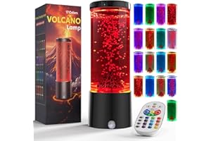 AONESY 17 Colors Changing Volcano Lamp with Remote Relaxing Sensory Lamps for Kids & Adults Battery Operated Mood Night Light Home Room Decor Novelty Gifts for Boys Girls Teens Adults Autism Stress Relief