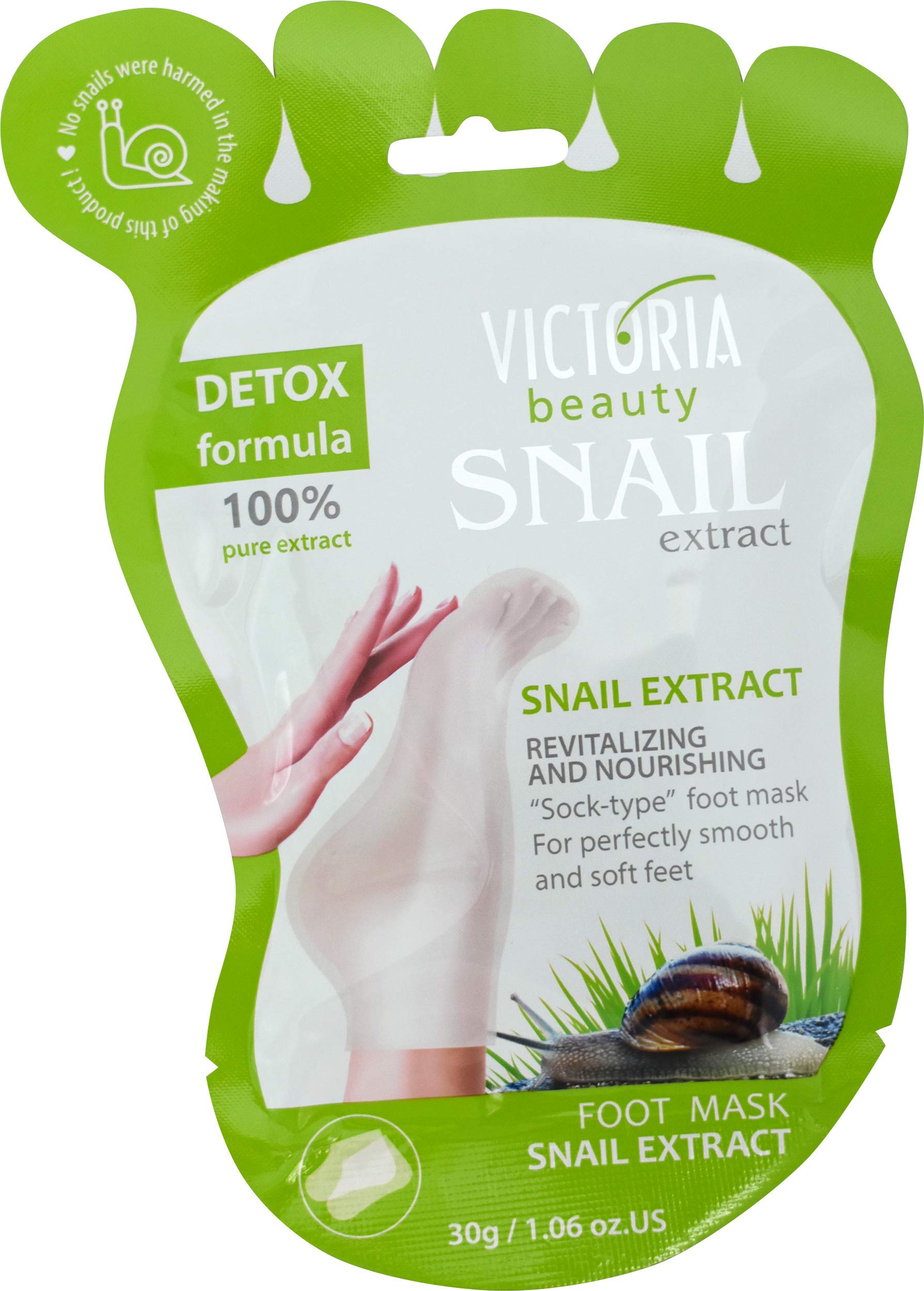 Victoria Beauty Softening, Nourishing and Smoothing “Sock-Type” Foot Mask for Dry or Damaged Feet and Heels, 30g