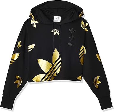 adidas equipment yellow cropped sweatshirt