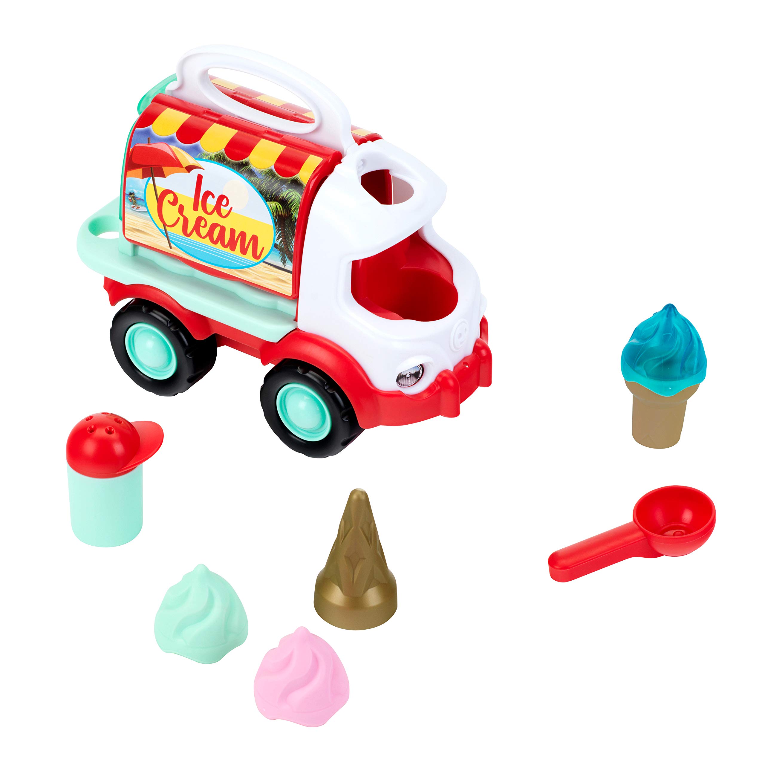 Theo Klein 2366 Beach Picnic Ice Cream Truck, packed in net with hangtag