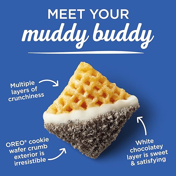 CHEX MIX MUDDY BUDDIES, OREO COOKIES AND CREAM SNACK MIX, 9 OZ