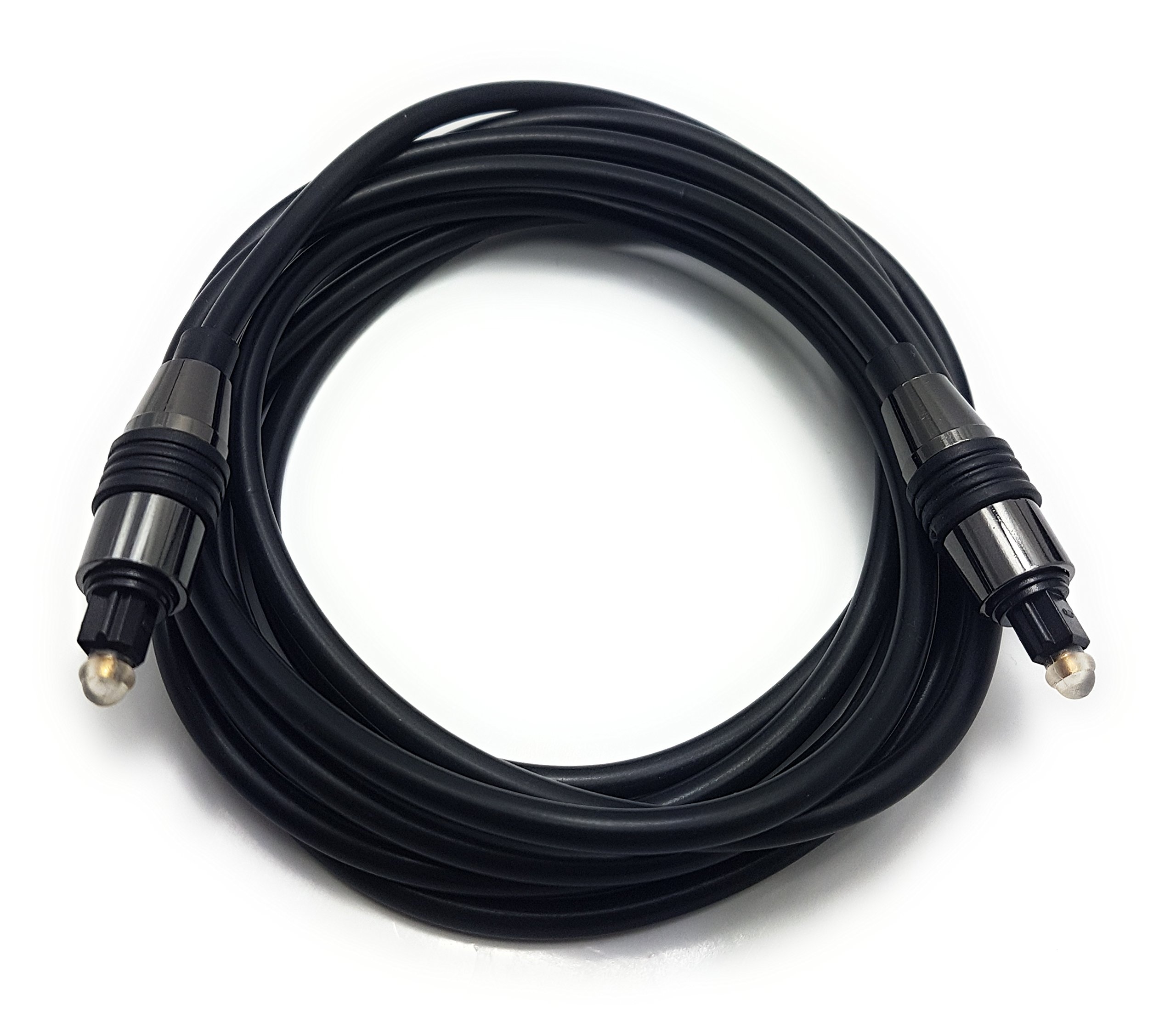 MainCore 3m Long Black Optical TOSLINK Digital Audio Cable Lead (Available in 0.50m, 1m, 1.5m, 2m, 2.5m, 3m, 5m, 10m, 15m, 20m) (3m)