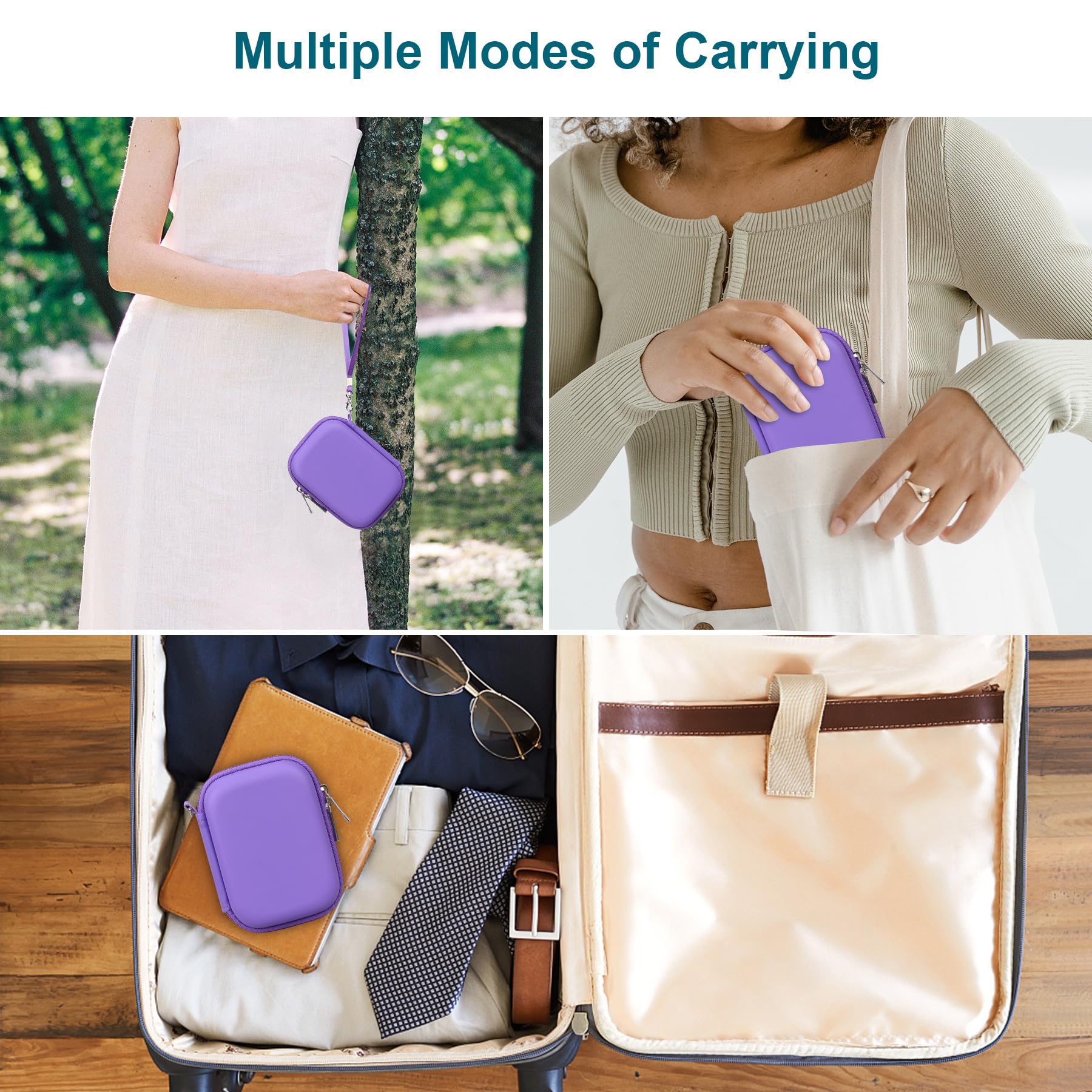 Canboc Hard Carrying Case for Bitzee/Bitzee Disney/Bitzee Magicals Interactive Toy Digital Pet, Virtual Electronic Pets Kids Toys Storage Bag, Purple+Purple (Case Only)