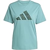 Adidas Womens Animal Print Graphic T-Shirt