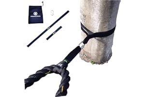 J Bryant Fitness Extra Length Outdoor Battle Rope Anchor Strap Kit Accessories Sport for Rope Easy Setup Home Gym Muscle Work