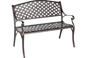 Patioflare Cast Aluminum Patio Bench